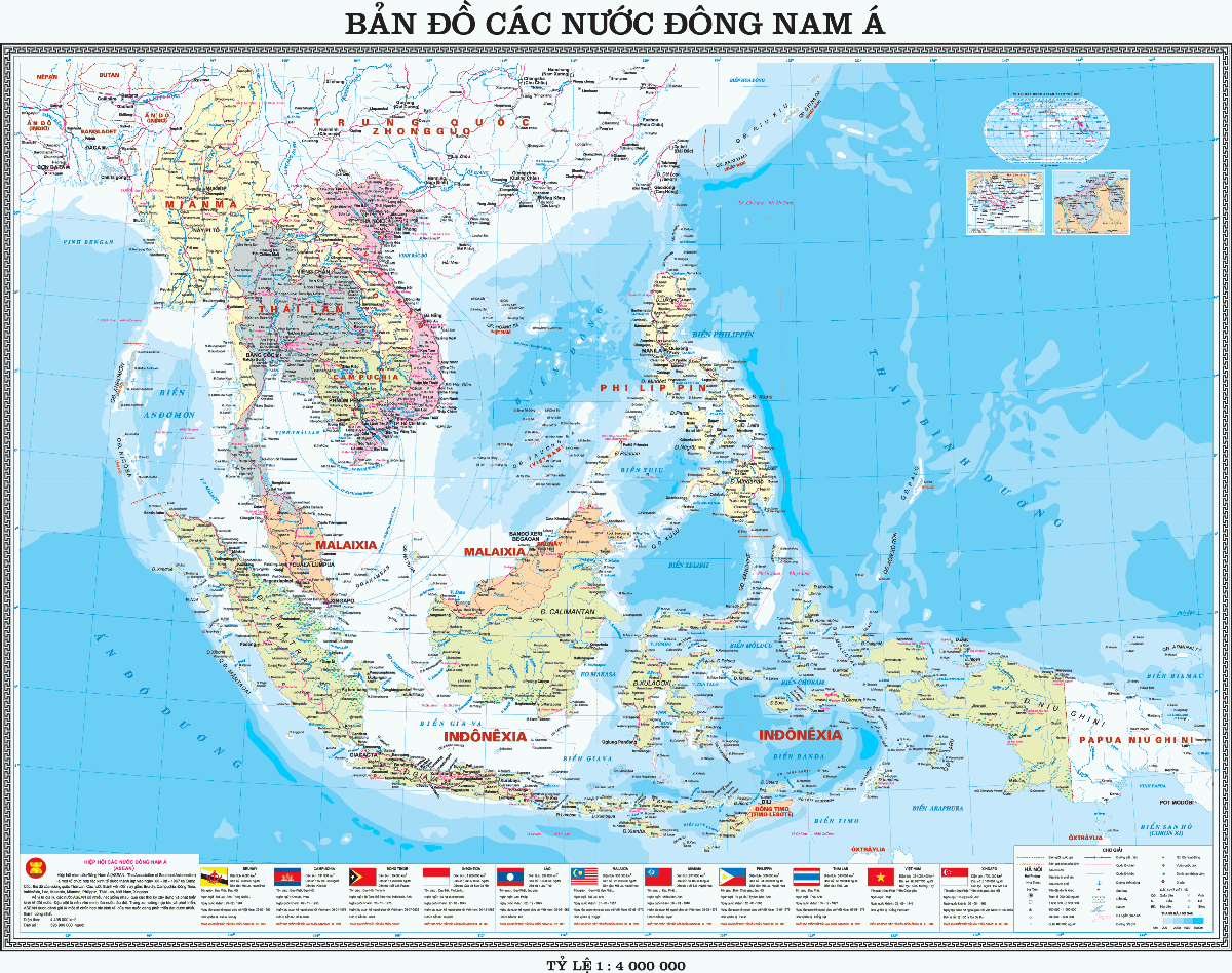 Vị trí Việt Nam qua bản đồ các nước khu vực Đông Nam Á