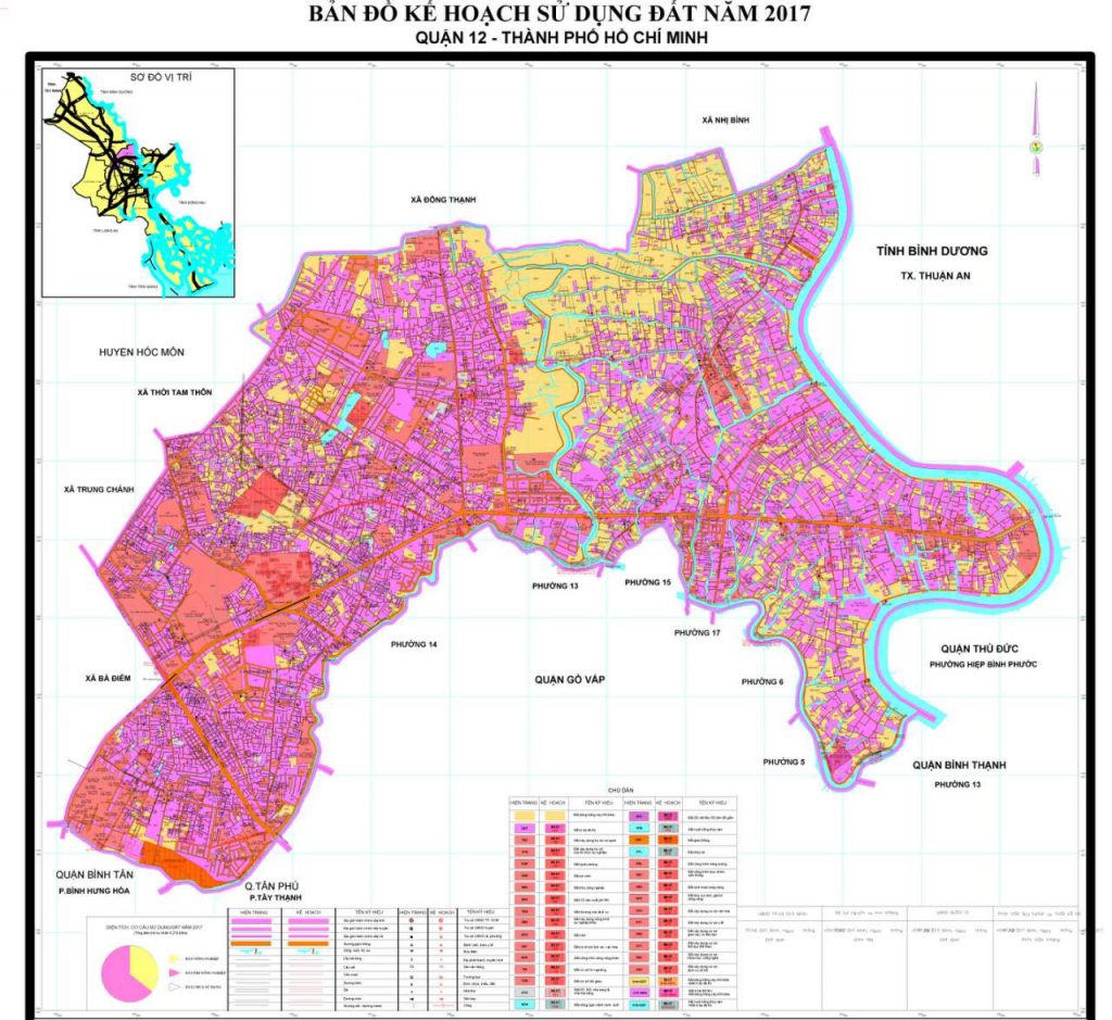 Bản đồ vị trí và quy hoạch quận 12