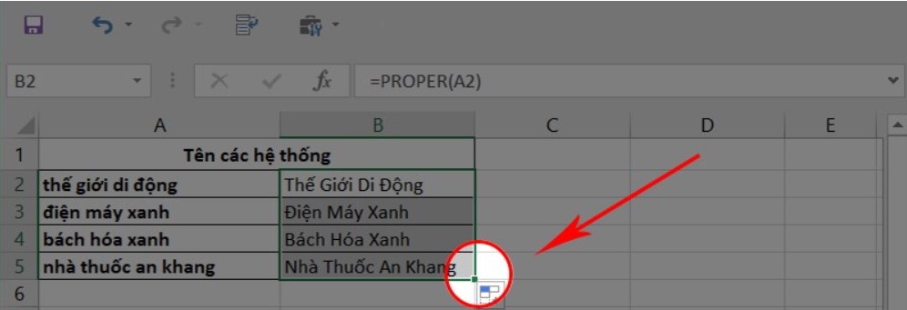 Hàm chuyển chữ HOA thành chữ thường và ngược lại trong Excel 9