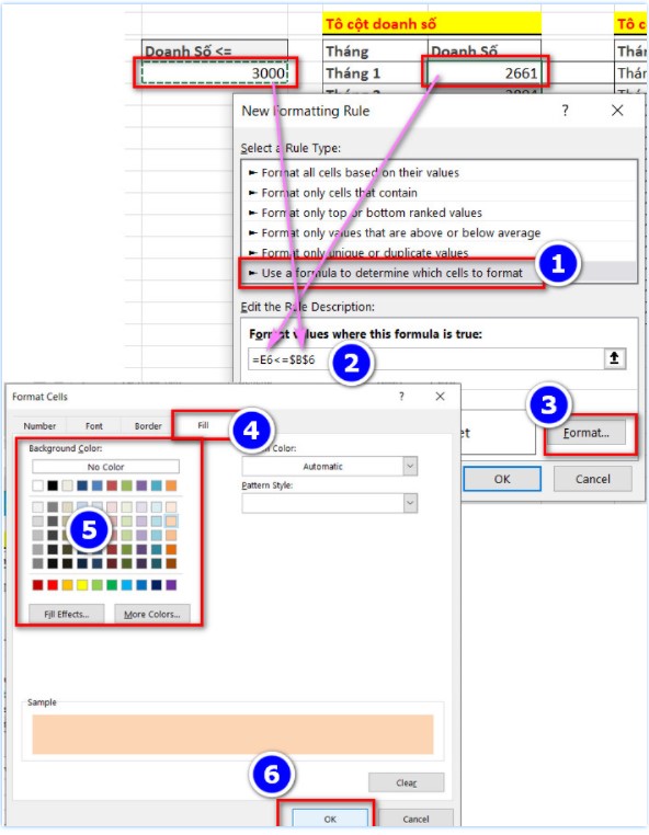 Cách Tô Màu Có Điều Kiện Thông Minh Trong Excel 4