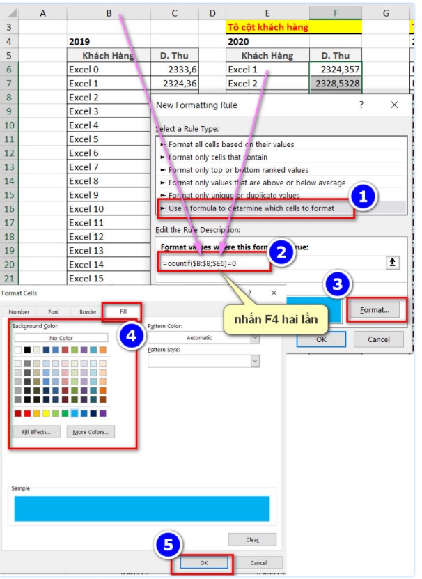 Cách Tô Màu Có Điều Kiện Thông Minh Trong Excel 5