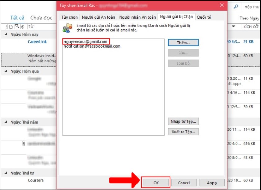Cách thiết lập chặn thư rác trên Outlook tự động, sạch sẽ 5