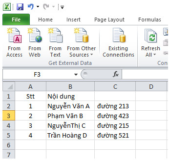 Cách chia cột trong Excel, cách tách 1 ô thành 2 ô trong Excel 2
