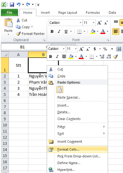 Cách chia cột trong Excel, cách tách 1 ô thành 2 ô trong Excel 8