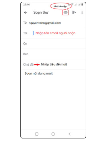 Hướng dẫn cách soạn email và cách gửi email bằng Gmail 3